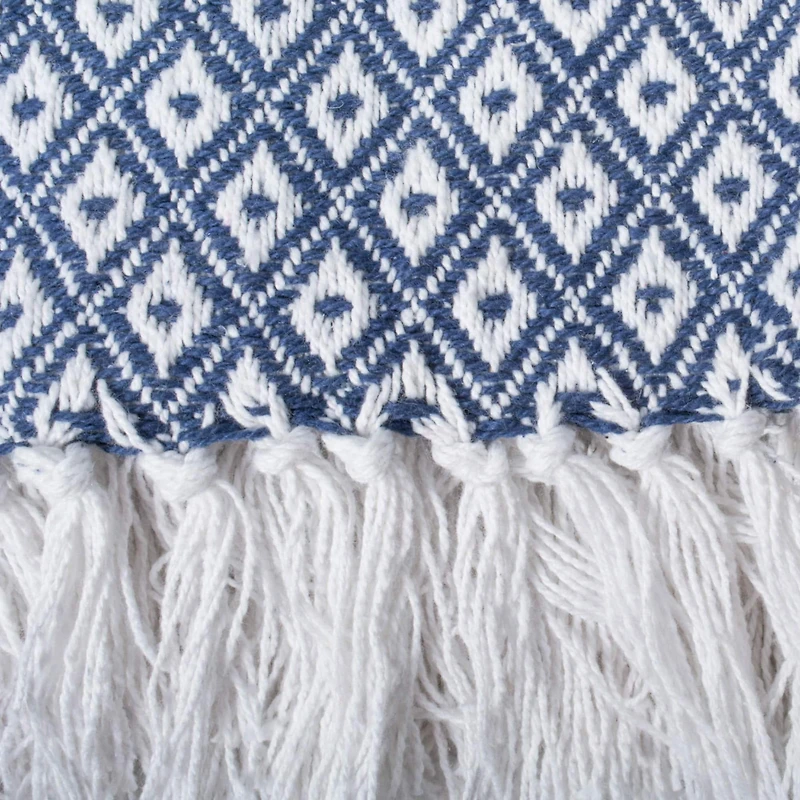Nautical Blue Mini Diamond Throw