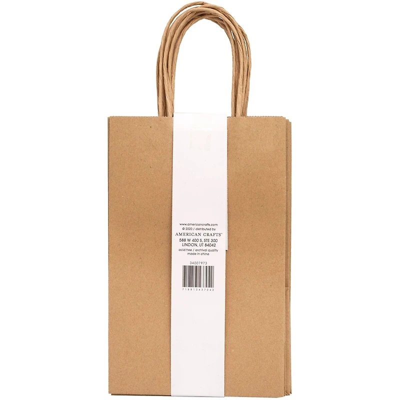American Crafts™ Fancy That Small Kraft Gift Bags, 6ct.