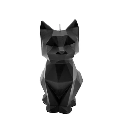 6" Black Geometric Cat Unscented Candle by Ashland®