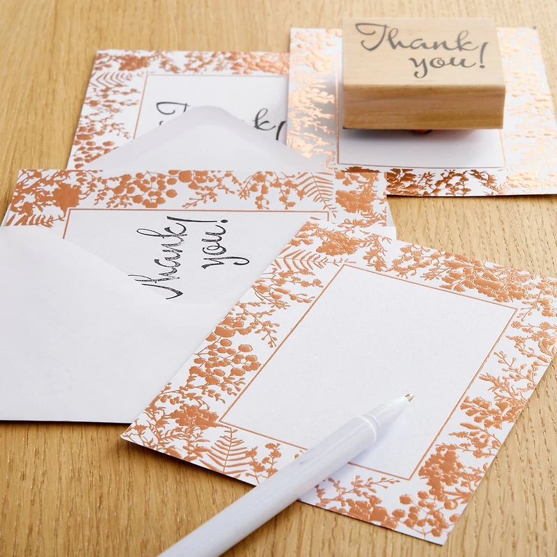 6 Packs: 40 ct. (240 total) Floral Flat Cards & Envelopes by Recollections™, 4.25" x 5.5"