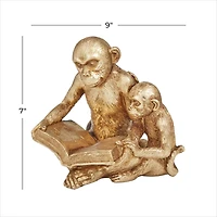 Gold Polystone Glam Sculpture, 7" x 9" x 6"