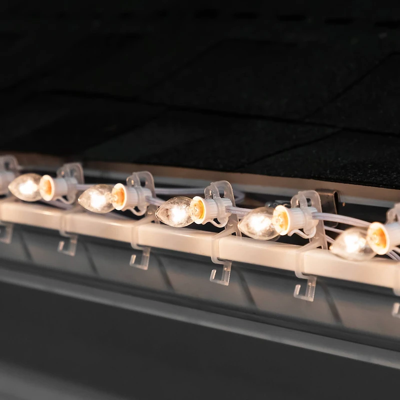 25 Count Clear C7 Christmas Lights 24ft White Wire