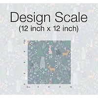 RoomMates Dark Gray Spring Forest Pals Peel & Stick Wallpaper