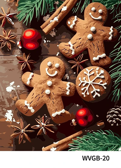 16" x 20" Gingerbread Men Paint-by-Number Kit by Artist's Loft™