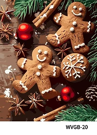 16" x 20" Gingerbread Men Paint-by-Number Kit by Artist's Loft™