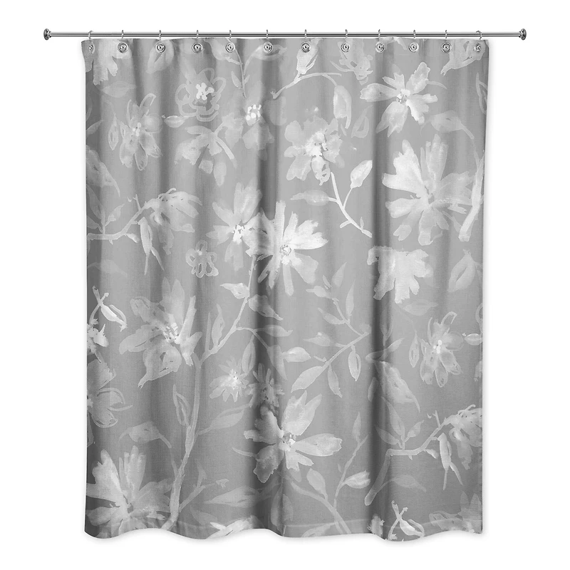 Floral Pattern Shower Curtain