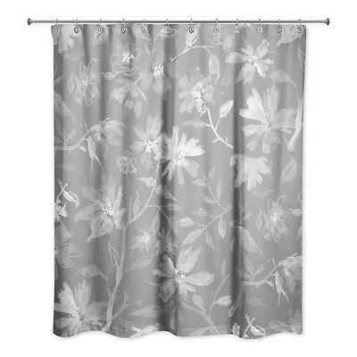 Floral Pattern Shower Curtain