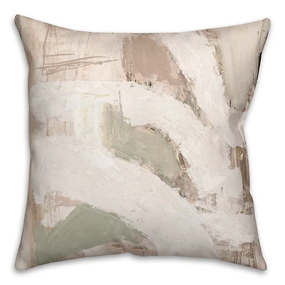Neutral Textured Abstract 18" x 18" Throw Pillow