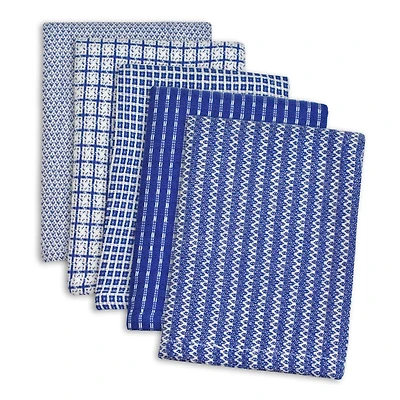 DII® Mixed Print Blue Dishcloths, 5ct.