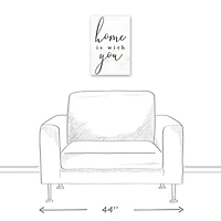 Home is with You 12" x 18" Canvas Wall Art