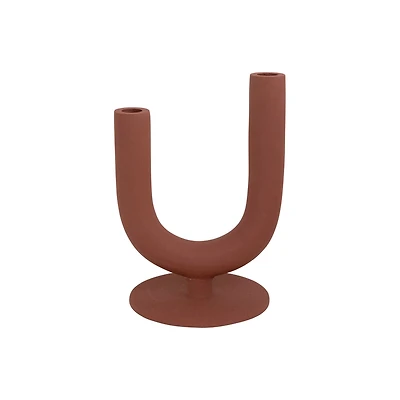 Hello Honey® 10'' Textured Metal Double Taper Holder