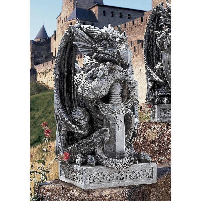 Design Toscano Sword, the Arthurian Dragon Statue