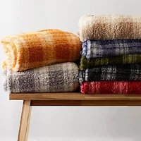 DII® Barn Red Farmhouse Plush Plaid Throw