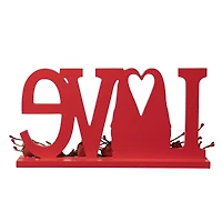 Glitzhome® 14.25" Valentine's LOVE Wooden Gnome Table Decor