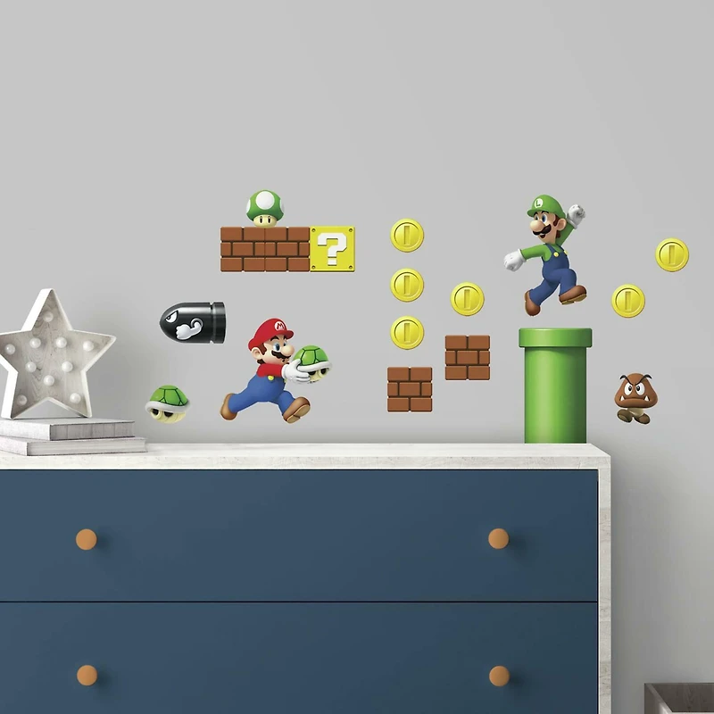 RoomMates Nintendo Super Mario Build A Scene Decals