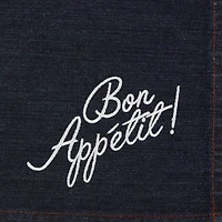 Bon Appetit Denim Embroidered Placemat, 4ct.