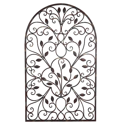 Hastings Home 49" Iron Arched Window Panel Wall Décor
