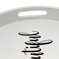 Elegant Designs™ 13.8" Round Beautiful Serving Tray with Handles