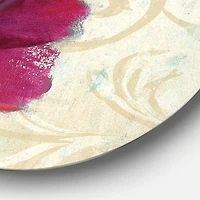 Designart - Red Handpainted Anemone Flower