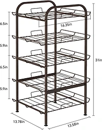 NEX™ 31" Black Freestanding 5-Tier Water Bottle Organizer