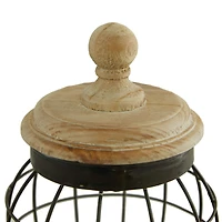 Black Farmhouse Metal Wire Jars, 2ct.