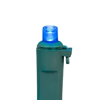 50ct Blue and White LED Wide Angle Mini Christmas Lights  16.25ft Green Wire