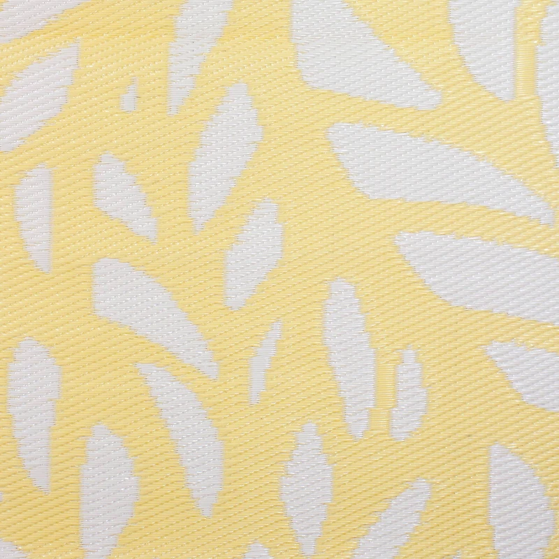 White Floral Rectangular Outdoor Area Rug