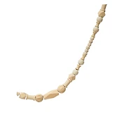 Hello Honey® 6ft. Paulownia Wood Beads with Fabric Tassels Garland