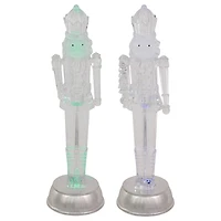 LED Lighted and Musical Nutcracker Christmas Figurines - 12.5" - Set of 2