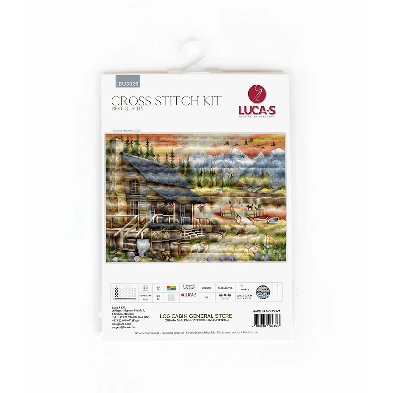 Luca-S Log Cabin Counted Cross Stitch Kit