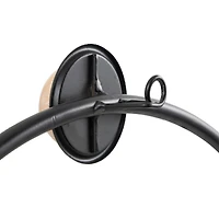 28" Suspended Hanging Wall Clock with Light Brown Woodgrain Frame