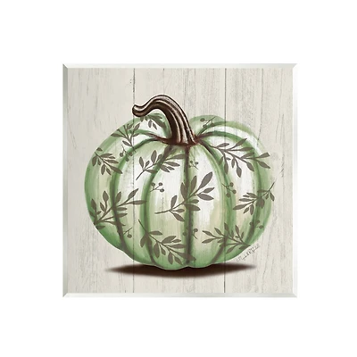 Stupell Industries Green Autumn Pumpkin Patterned Wall Plaque Art