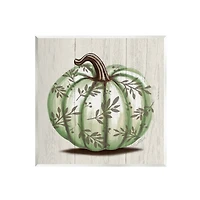 Stupell Industries Green Autumn Pumpkin Patterned Wall Plaque Art