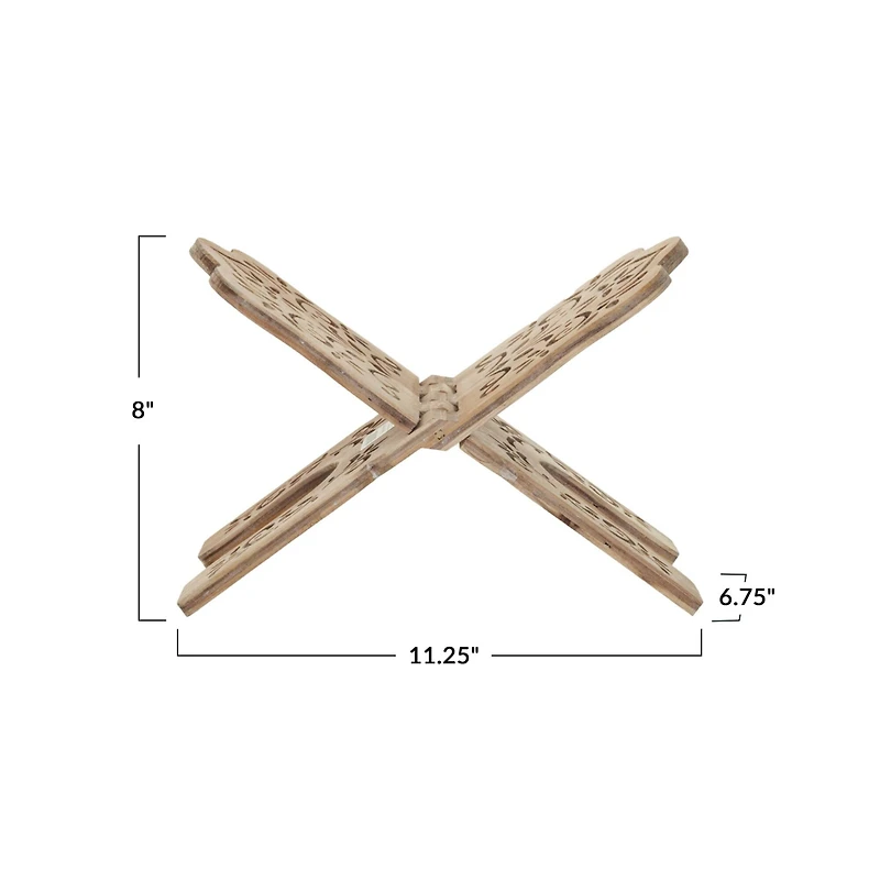 Hello Honey® 11.25" Natural Wood Laser-Cut Book Holder