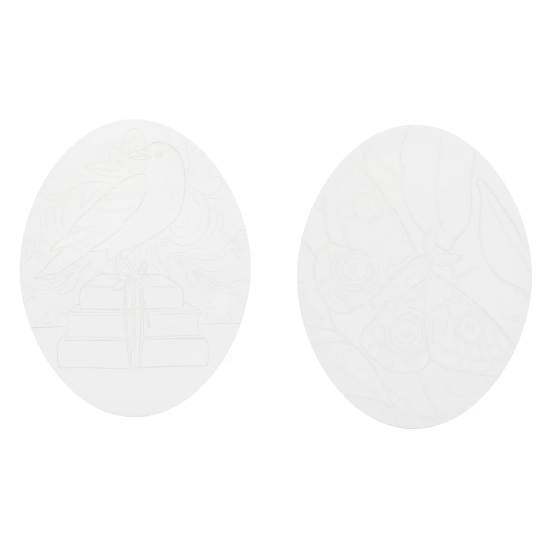 7" x 9" Raven & Moth Oval Canvas Painting Kit by Craft Smart®