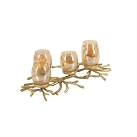 6" Gold Aluminum Coastal Candle Holder