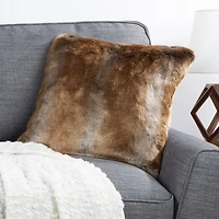 Hastings Home Brown Faux Mink Fur Pillow