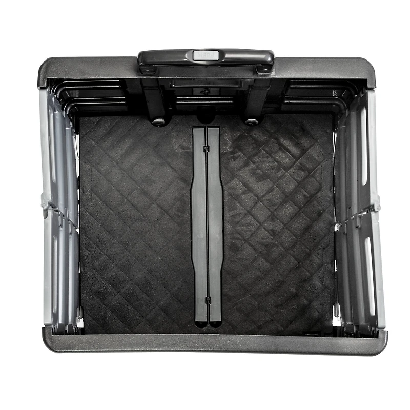 Honey Can Do Gray Fold-Up Rolling Storage Crate Cart