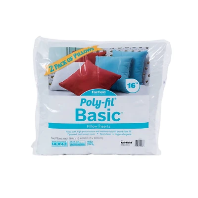 Poly-Fil® 16" x 16" Basic Pillow Inserts, 2ct.