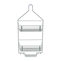 Bath Bliss Gray 2 Tier Shower Caddy