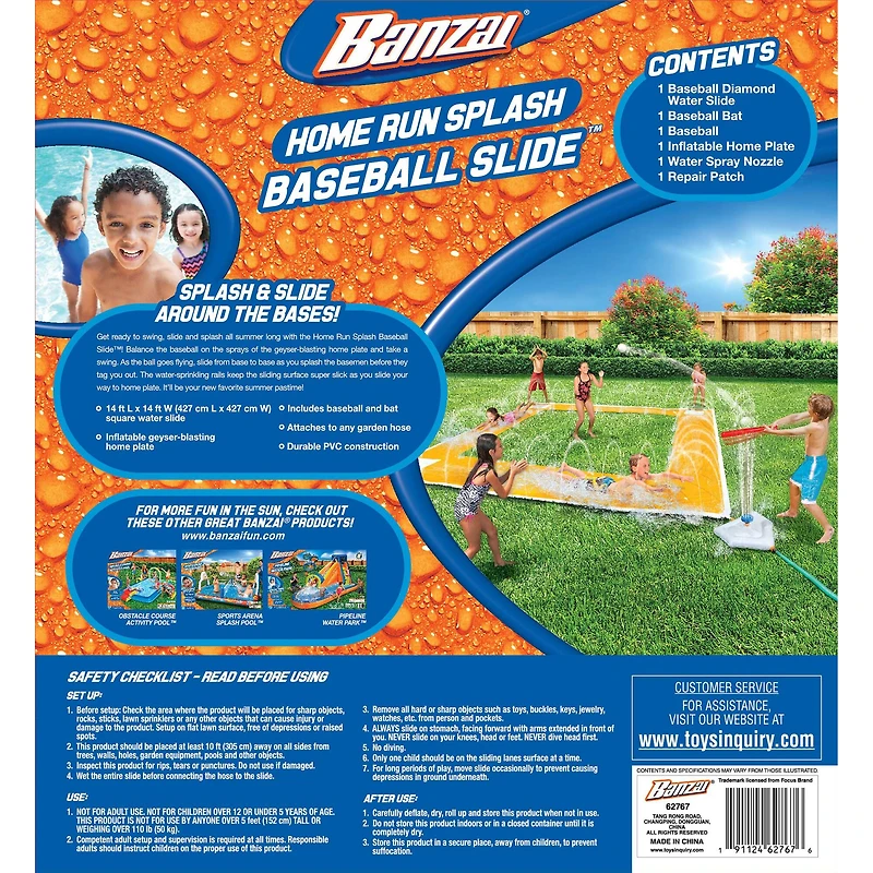 Banzai Homerun Splash Baseball Slide