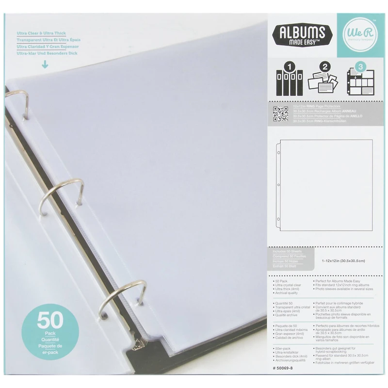 We R Memory Keepers® 12" x 12" Ring Page Protectors, 50ct.