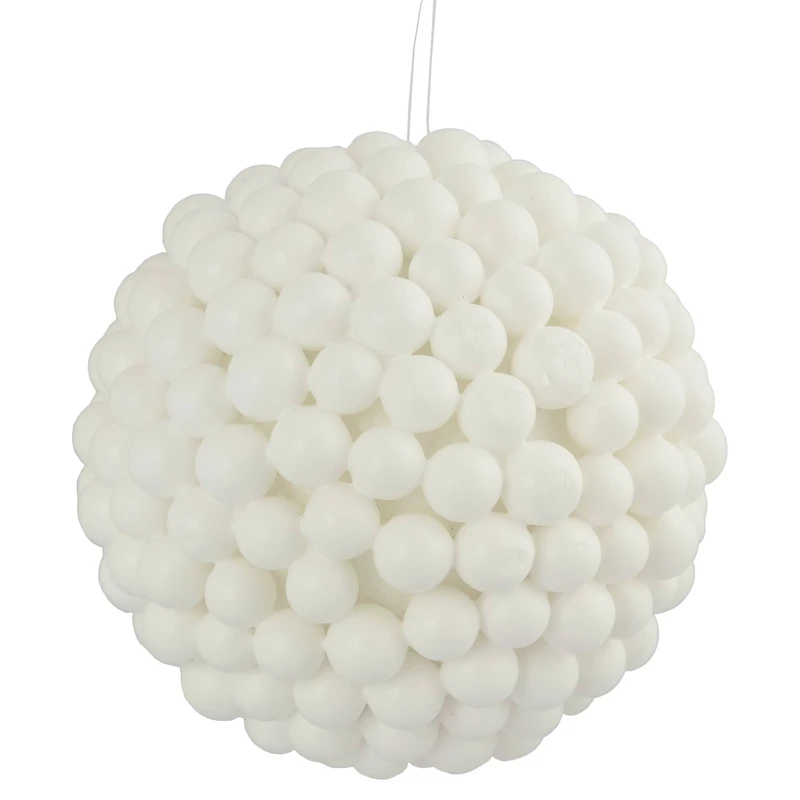 5" White Berries Foam Ball Ornament