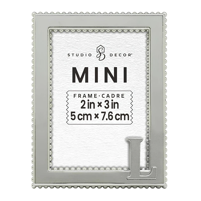 Mini Silver L Frame by Studio Décor®