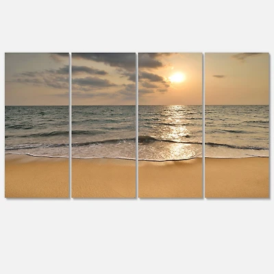 Designart - Dark Tropical Sand Beach at Sunset