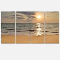 Designart - Dark Tropical Sand Beach at Sunset