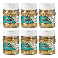 Creative Arts 4oz. Gold Glitter Jar, Pack of 6