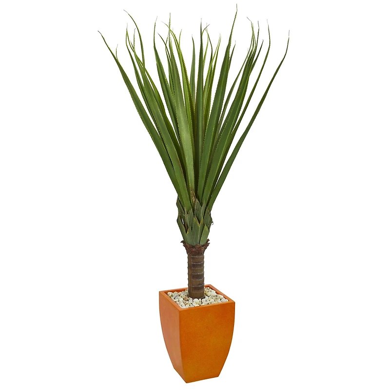 5.5ft. Spiky Agave in Orange Planter
