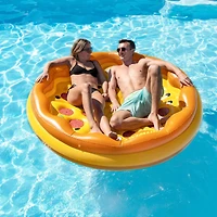70" Inflatable Round Pizza Swimming Pool Raft Lounger