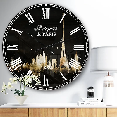 Designart 'Watercolor Colorfields Ii Modern Multipanel Wall Clock